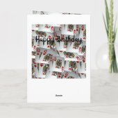 Poker Cards Queens Design Geburtstagskarte Karte (Rückseite)