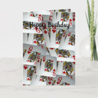 Poker Cards Queens Design Geburtstagskarte
