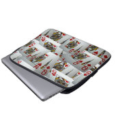 Poker Cards Queens Layered, Laptop Sleeve (Vorne Knopf)