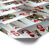 Poker Cards Queens Layered, Poster (Ecke)