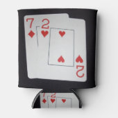 Poker Cards sieben und zwei, Dosenkühler (Vorderseite)