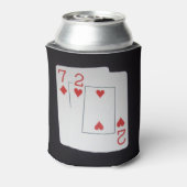 Poker Cards sieben und zwei, Dosenkühler (Kanne Rückseite)