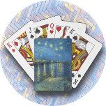 POKER CARDS "Starry Night Over Rhone - van Gogh Spielkarten<br><div class="desc">Auf diesen Spielkarten ist ein Bild von "Starry Night Over the Rhone" von Vincent van Gogh zu sehen. Das Bild deckt beide Seiten der Tasche ab. Die Bilder können nicht entfernt oder ausgetauscht werden, aber Sie können sie links oder rechts verschieben, um Ihr bevorzugtes Aussehen zu erhalten. → Anpassen/personalisieren, indem...</div>