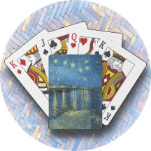 POKER CARDS "Starry Night Over Rhone - van Gogh
