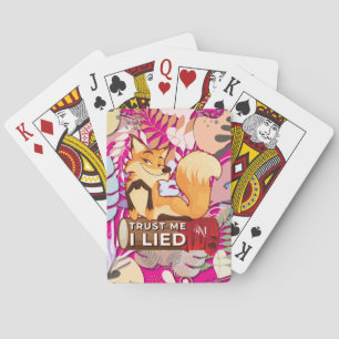 Poker Cards : Trust Me I Lied (magenta) Spielkarten