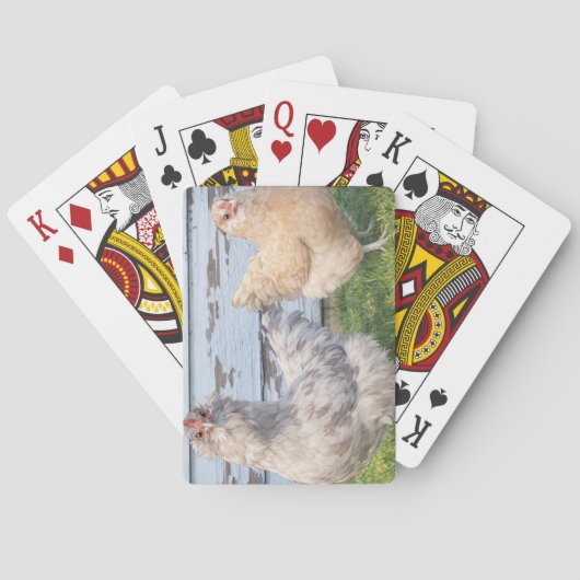 Poker Cards – Two Chickens Cute Farm Play Spielkarten (Rückseite)