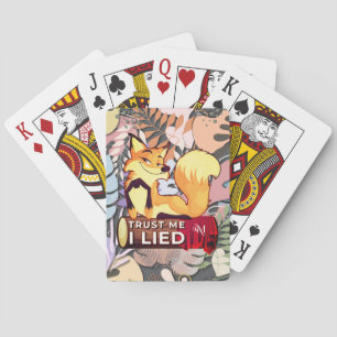 Poker Cards : Vertraue mir Ich Lied (grau) Spielkarten