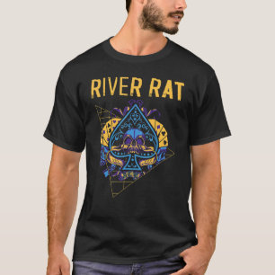 Poker Cards Vintag Spade River Rat T-Shirt