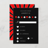 Poker Casino Anzugs Rot und Schwarz Vegas