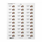 Poker, Casino, Erwachsene, Aufkleber für Rücksende (Vorne)