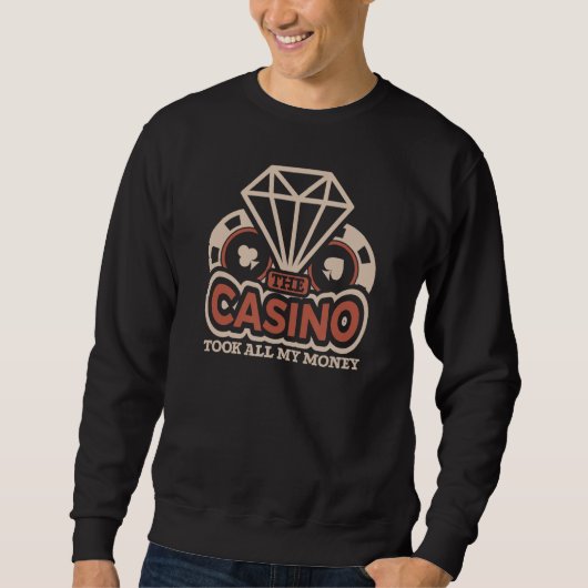 Poker Casino Poker Player Gambling Roulette Playin Sweatshirt (Vorderseite)