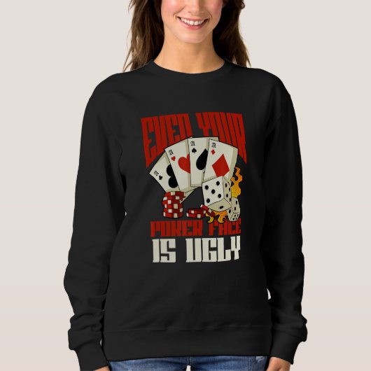 Poker Casino Poker Player Gambling Roulette Retire Sweatshirt (Vorderseite)