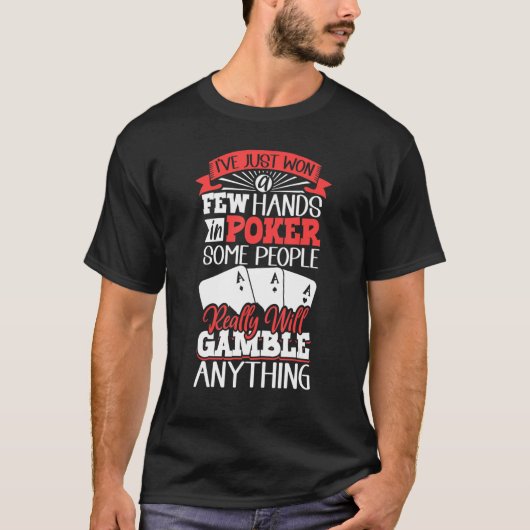Poker Casino Poker Player Gambling Roulette Retire T-Shirt (Vorderseite)