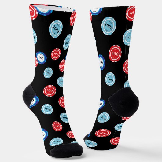 Poker Casino Socken (Gewinkelt)
