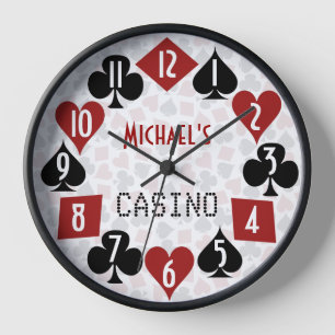 Poker Casino Wanduhr