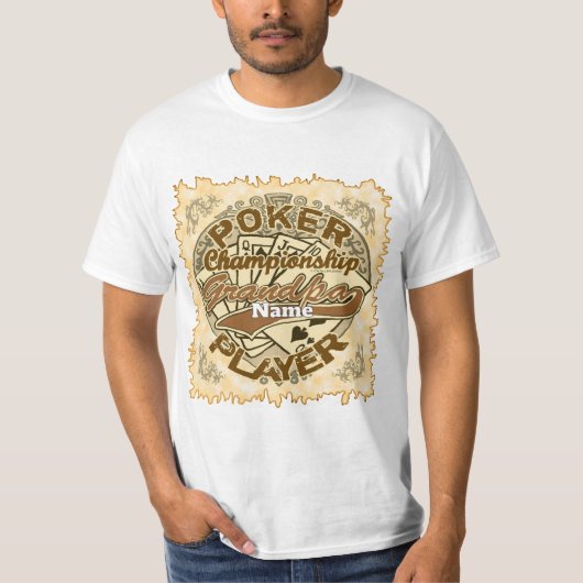 Poker Champ Grandpa T-Shirt (Vorderseite)