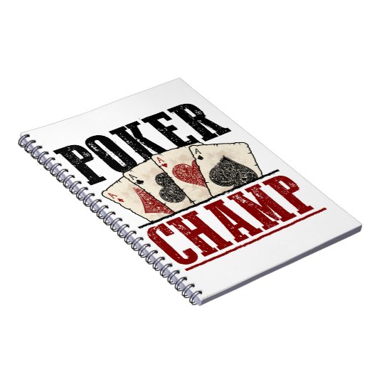 Poker Champ Spieler Turnier Notizblock (Rechte Seite)