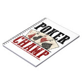 Poker Champ Spieler Turnier Notizblock (Linke Seite)