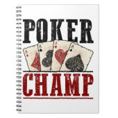 Poker Champ Spieler Turnier Notizblock (Vorderseite)
