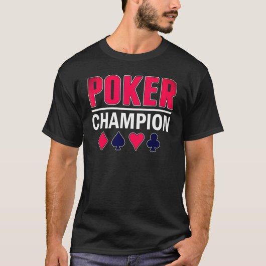 Poker Champion Card Game T-Shirt (Vorderseite)