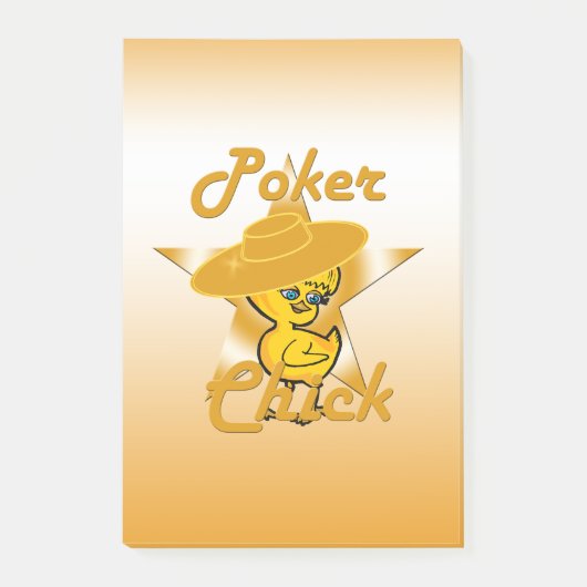 Poker Chick #10 Post-it Klebezettel (Vorderseite)