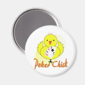 Poker Chick Magnet (Vorderseite/Rückseite)