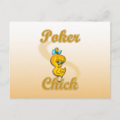 Poker Chick Postkarte (Vorderseite)