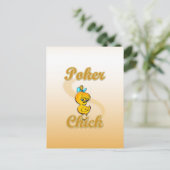 Poker Chick Postkarte (Stehend Vorderseite)