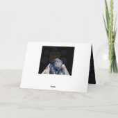 Poker Chimp Champion 3D Effect Birthday Card Karte (Rückseite)