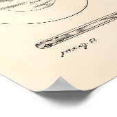 Poker Chip 1944 Patent Art Old Peper Poster (Ecke)