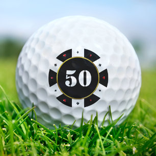Poker Chip 50. Geburtstagsparty Golfball