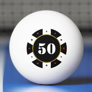 Poker Chip 50. Geburtstagsparty Tischtennisball