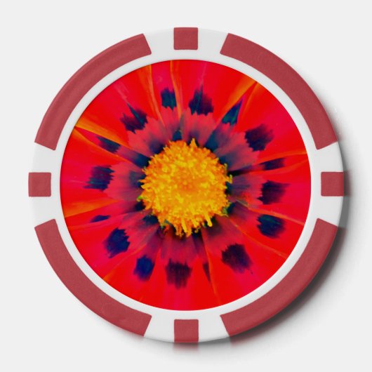 Poker-Chip ABSTRAKTE FLORA Pokerchips (Vorderseite)
