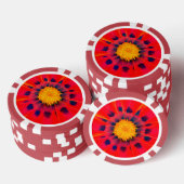 Poker-Chip ABSTRAKTE FLORA Pokerchips (Stapel)