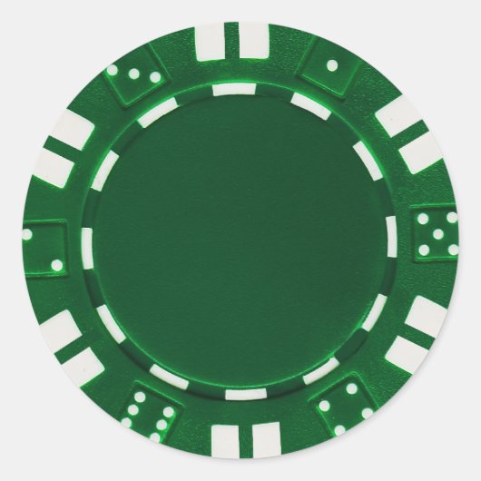 Poker-Chip-Aufkleber Runder Aufkleber (Vorderseite)