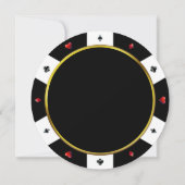Poker Chip Bachelor Party Einladung (Rückseite)