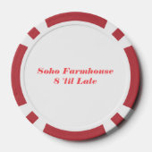 Poker Chip Bachelorette Hen Party Invite Favor (Rückseite)