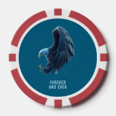 Poker Chip Bald Eagle Heart Forever Custom 2 (Vorderseite)