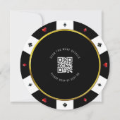 Poker Chip bei Hochzeit Einladung (Rückseite)