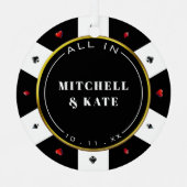 Poker Chip bei Hochzeit Ornament Aus Metall (Vorderseite)