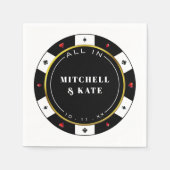 Poker Chip bei Hochzeit Serviette (Vorderseite)