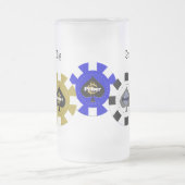 Poker-Chip-Bier-Tasse Mattglas Bierglas (Mittel)