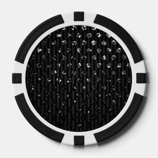Poker Chip Black Sparkley Jewels (Vorderseite)
