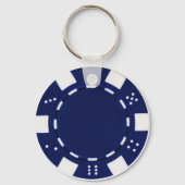 Poker-Chip blau Schlüsselanhänger (Vorderseite)