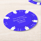 Poker Chip Casino Hochzeitsreise Untersetzer (Angewinkelt)