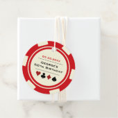Poker Chip Casino Red Off White Birthday Geschenkanhänger (Beispiel)