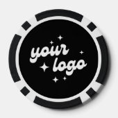 Poker-Chip für kundenspezifische Logos Schwarz und Pokerchips (Rückseite)