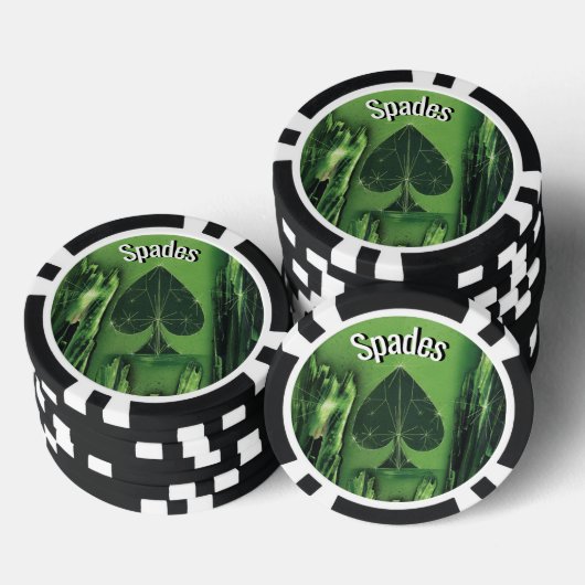 Poker-Chip für Schwarz und Grün Pokerchips (Stapel)