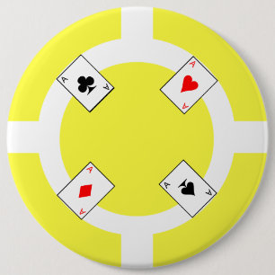 Poker Chip - gelb Button