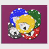 Poker Chip  Geschenkpapier (Flach)